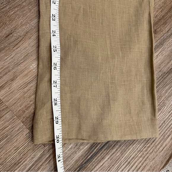 Tasso Elba Island Safari Tan 100% Linen Pants Women’s Small Drawstring Coastal - Picture 7 of 8